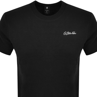 Shop G-star G Star Raw Regular Logo T Shirt Black