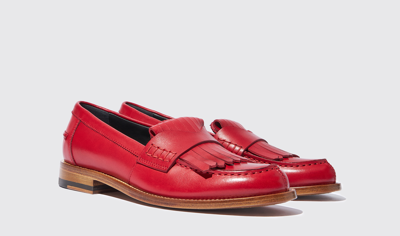 Shop Scarosso Bridget Red - Woman Loafers Red In Red - Calf