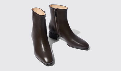 Shop Scarosso Ambra Brown - Woman Boots Brown In Brown - Calf