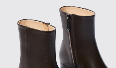 Shop Scarosso Ambra Brown - Woman Boots Brown In Brown - Calf