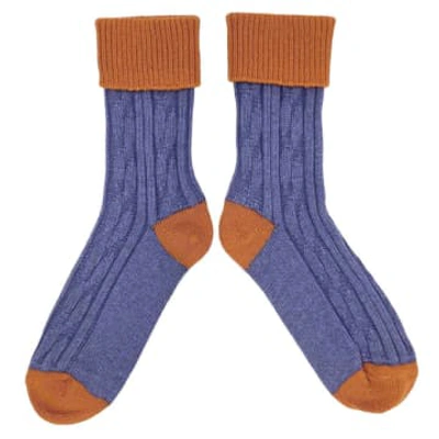 Shop Catherine Tough Cashmere Blend Socks In Lilac And Saffron