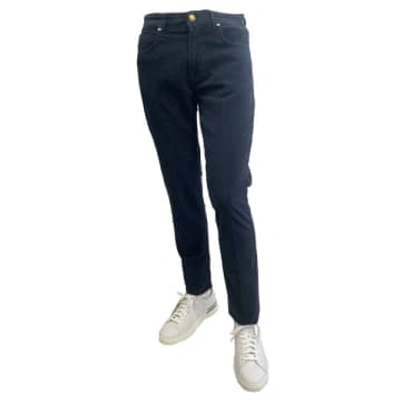 Shop Briglia 1949 - Steve Navy Brushed Cotton Stretch Moleskin Feel Jeans 423507 511 In Blue