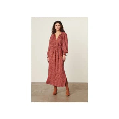 Shop Vanessa Bruno Babeth Micro Floral Dress Col: Red Multi, Size: 10