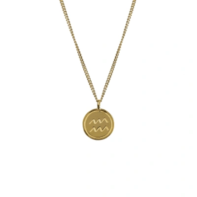 Shop Rachel Entwistle Zodiac Pendant In Gold