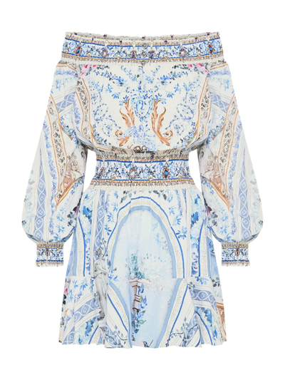 Shop Camilla Women's Linen Off-the-shoulder Minidress In Season Of The Siren