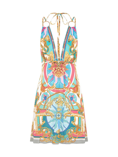 Shop Camilla Women's Abstract-print Silk Sleeveless Minidress In Sail Away With Me