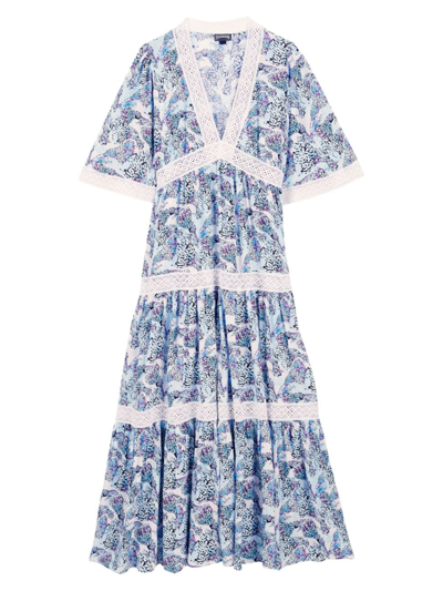 Shop Vilebrequin Women's Lou Lace-trimmed Maxi Dress In Blanc
