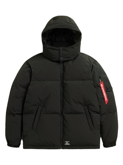 Shop Alpha Industries Men's Puffer Parka In Black