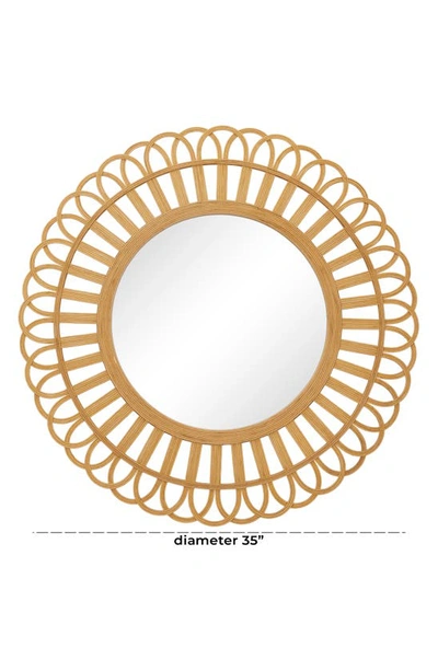 Shop Ginger Birch Studio Bamboo Handmade Woven Mirror In Brown