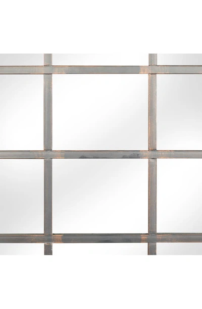 Shop Sonoma Sage Home Dark Gray Metal Window Pane Inspired Wall Mirror