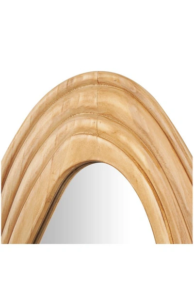 Ginger Birch Studio Abstract Wavy Wall Mirror In Brown