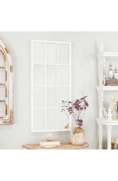 Shop Sonoma Sage Home White Wood Window Pane Inspired Wall Mirror