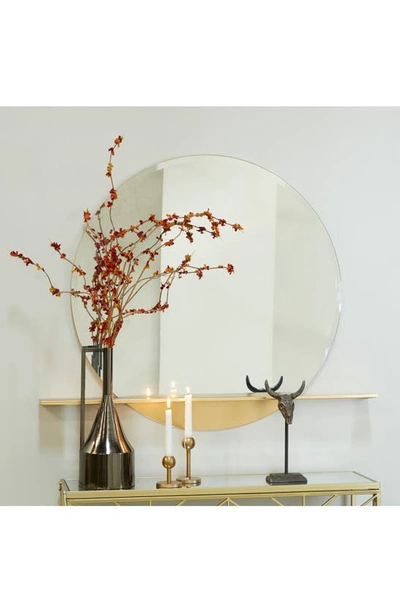 Shop Vivian Lune Home Circular Mirror Wall Shelf In Gold