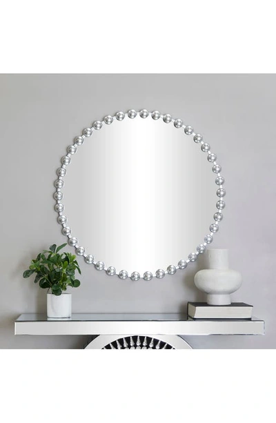 Shop Vivian Lune Home Bead Frame Wall Mirror In Silver