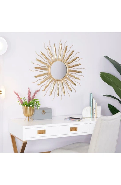 Shop Vivian Lune Home Sunburst Wall Mirror In Gold