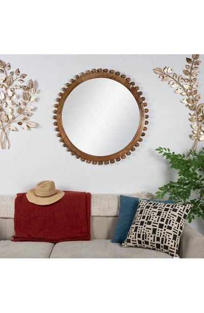 Shop Vivian Lune Home Bead Trim Wooden Wall Mirror In Gold