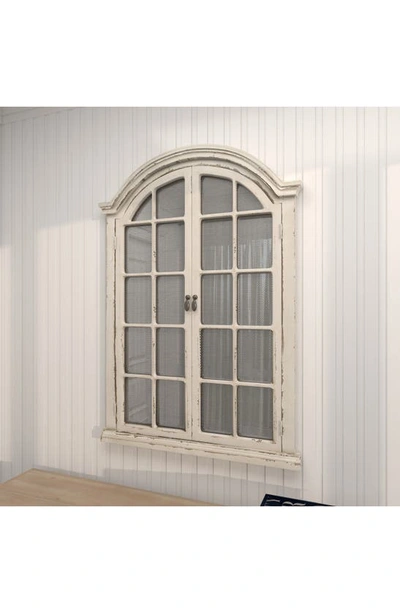 Shop Sonoma Sage Home Cream Wood Window Pane Inspired Wall Hanging