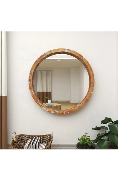 Shop Willow Row Brown Wood Wall Mirror