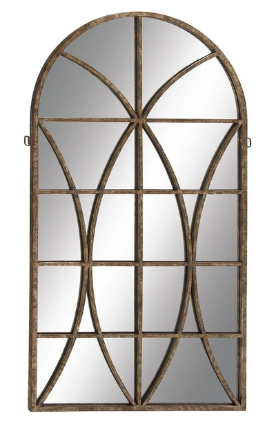 Shop Sonoma Sage Home Brown Metal Window Pane Inspired Wall Mirror