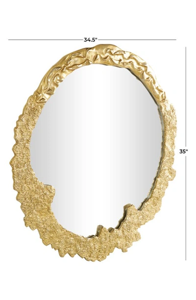 Shop Vivian Lune Home Abstract Round Wall Mirror In Gold