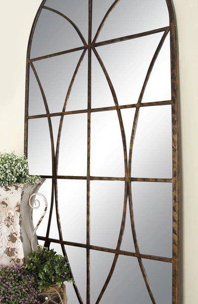 Shop Sonoma Sage Home Brown Metal Window Pane Inspired Wall Mirror