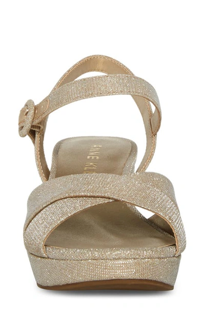 Shop Anne Klein Peltz Platform Sandal In Platinum