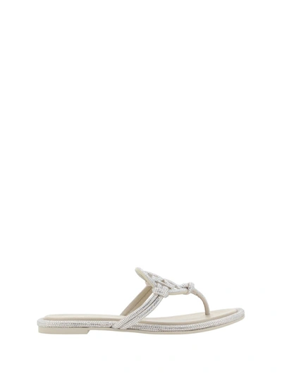 Shop Tory Burch Sandals In Stone Gray