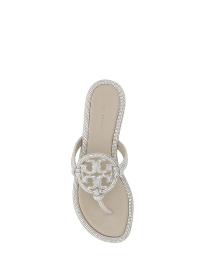 Shop Tory Burch Sandals In Stone Gray