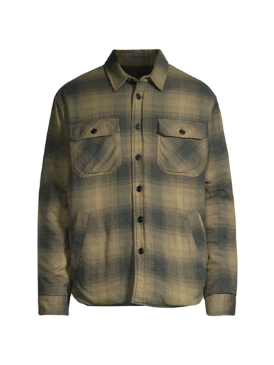 Shop Rails Men's Worthing Plaid Shirt Jacket In Moss Eclipse