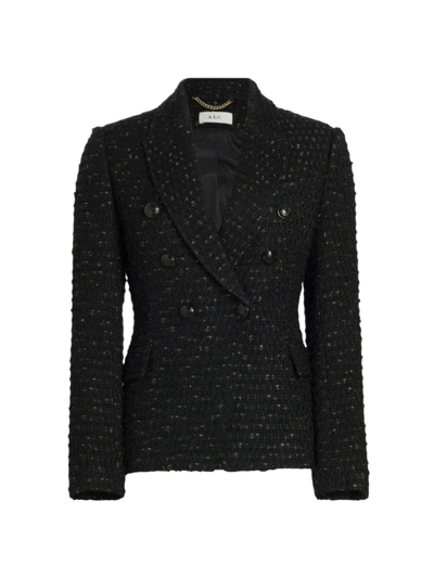 Shop A.l.c Women's Chelsea Metallic Tweed Blazer In Black