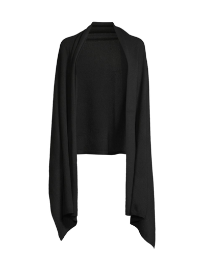Shop Sofia Cashmere Women's Cashmere Knit Wrap In Black