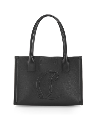 Shop Christian Louboutin Women's Small By My Side Leather Tote Bag In Black