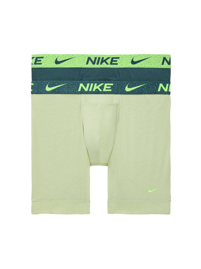 Shop Nike Men's  Dri-fit Reluxe 2-piece Boxer Briefs Set In Dark Light Green