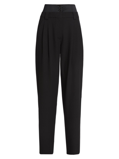Shop A.l.c Women's Brady Double-waist Trousers In Black