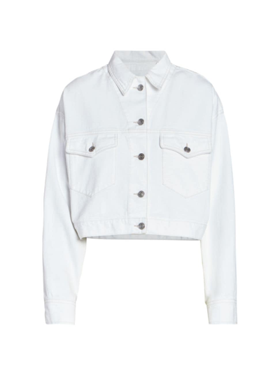Shop Isabel Marant Women's Tadia Denim Jacket In White