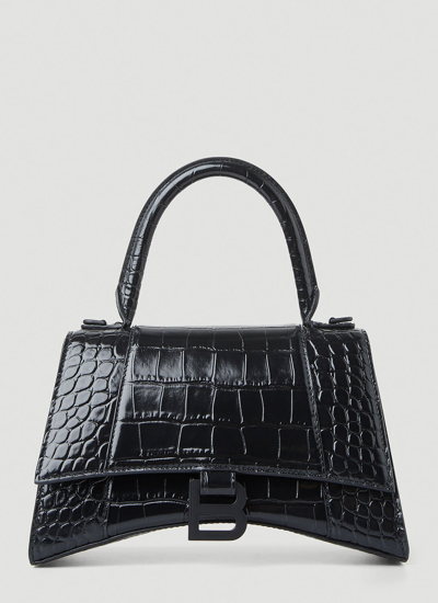 Shop Balenciaga Hourglass Top Handle Small Bag In Black