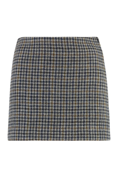 Shop P.a.r.o.s.h . Houndstooth Pattern Mini Skirt In Multi