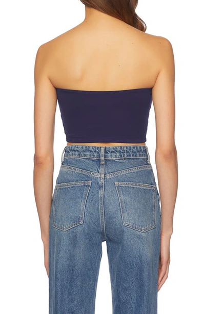 Shop Susana Monaco Core Crop Tube Top In Thunder