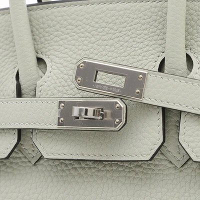 Shop Hermes Hermès Birkin 25 White Leather Handbag ()