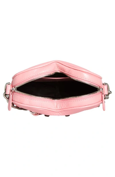 Shop Balenciaga Mini Le Cagole Leather Heart Crossbody Bag In Sweet Pink