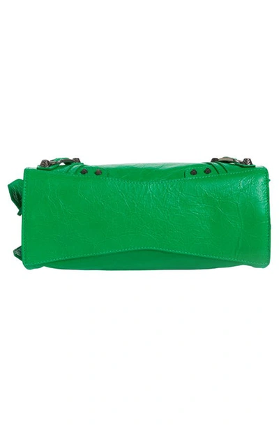 Shop Balenciaga Extra Small Neo Cagole Leather Top Handle Bag In Vivid Green