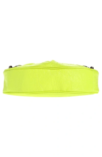 Shop Balenciaga Extra Small Le Cagole Lambskin Shoulder Bag In Fluo Yellow