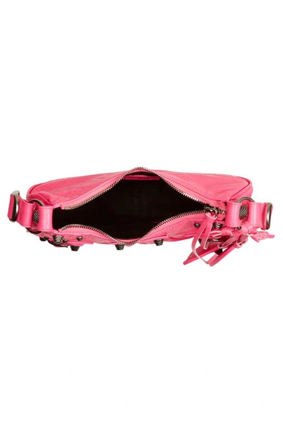 Balenciaga Extra Small Le Cagole Lambskin Shoulder Bag In Fluo Pink