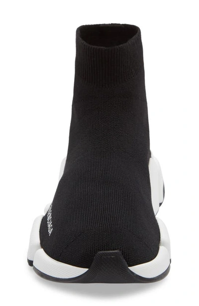 Shop Balenciaga Speed 2.0 Lt Sock Sneaker In Black/ White/ Black