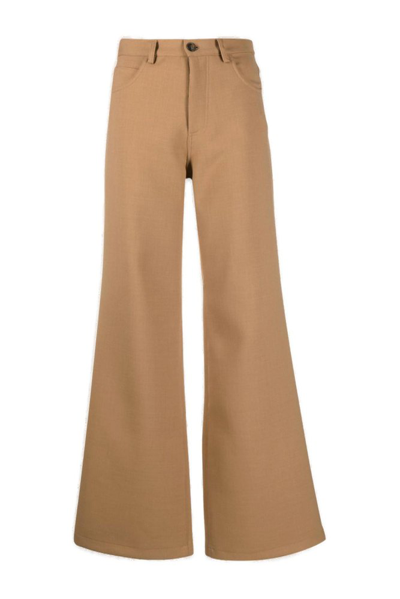 Shop Société Anonyme Flared Trousers In Brown
