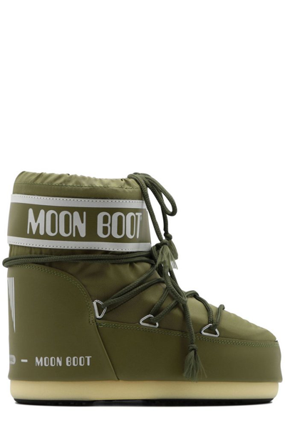 Shop Moon Boot Low Lace In Green