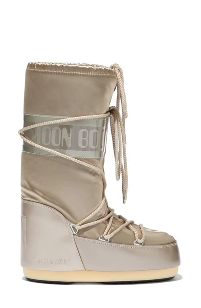 Shop Moon Boot Icon Glance Water Repellent Boot In Platinum
