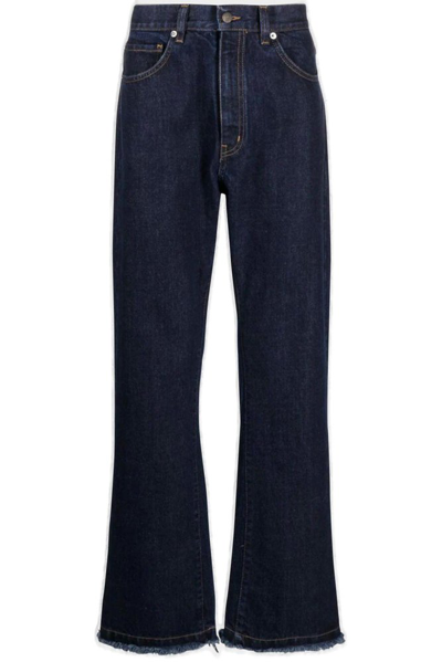 Shop Société Anonyme Frayed Hem Jeans In Blue