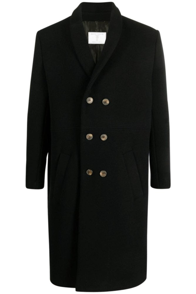 Shop Société Anonyme Okinawa Double Breasted Coat In Blue