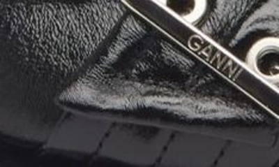 Ganni Feminine Buckle Slingback Flats In Black